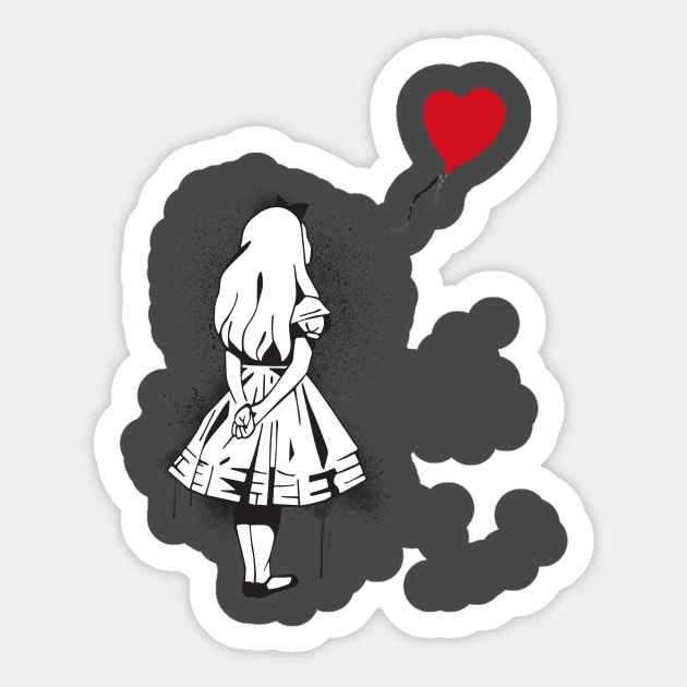 Banksy in Wonderland Sticker by AngelicaRaquid